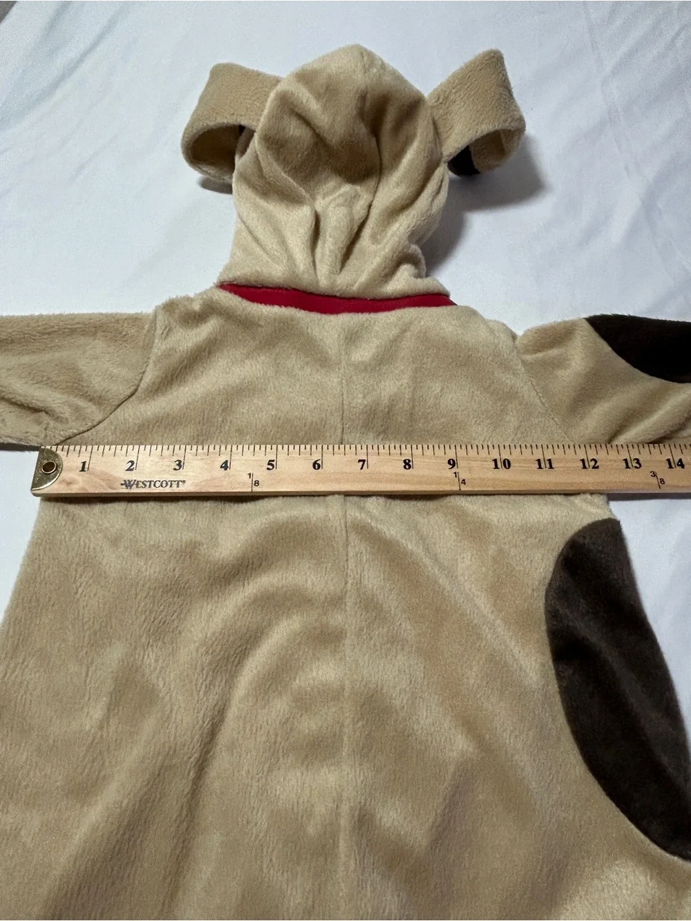Gymboree Tan and White Puppy Hooded Costume Onesie